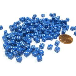 200 Six Sided D6 5mm .197 Inch Die Small Tiny Mini Miniature Blue Dice - Your Source for Gaming Essentials