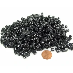 1000 Six Sided D6 5mm .197 Inch Die Small Tiny Mini Miniature Black Dice - Your Source for Gaming Essentials