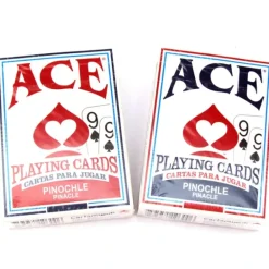 Ace Standard Size Pinochle Playing Cards - 1 Red Deck and 1 Blue Deck - Your Source for Gaming Essentials