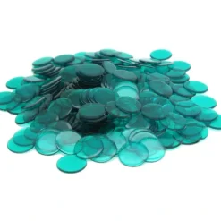 Bag of 250 Plastic 19mm Round Sorting Chip Gaming Accessory - Green - Your Source for Gaming Essentials