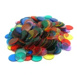 Bag of 300 Plastic 19mm Round Sorting Chip Gaming Accessory - Assorted Colors - Your Source for Gaming Essentials