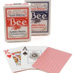 Bee Jumbo Index Poker Playing Cards - 1 Red and 1 Blue Deck - Your Source for Gaming Essentials