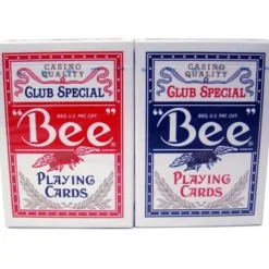 Bee No.92 Standard Index Poker Playing Cards - 1 Red and 1 Blue Deck - Your Source for Gaming Essentials
