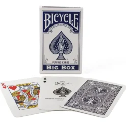 Bicycle Big Box Blue Playing Cards - 4.5" Wide x 7" Tall Jumbo Deck - Your Source for Gaming Essentials