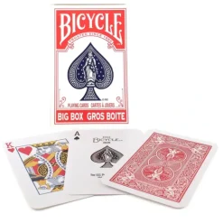Bicycle Big Box Red Playing Cards - 4.5" Wide x 7" Tall Large Jumbo Card Deck - Your Source for Gaming Essentials