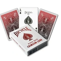 Bicycle MetalLuxe Crimson Red Luxe Standard Index Metal Stamped Playing Cards - Your Source for Gaming Essentials