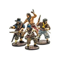 Blood & Plunder English Sea Dogs Unit Pack - 4 Unpainted Metal Miniatures - Your Source for Gaming Essentials