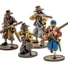 Blood & Plunder: English Freebooters Unit (4 Pieces) Unpainted Metal Miniature - Your Source for Gaming Essentials