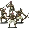 Blood & Plunder Native American African Warriors Unit (4) Unpainted Metal Minis - Your Source for Gaming Essentials
