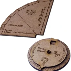 Blood & Plunder Sea Template Set with Turning Gauge and Wind Direction Compass - Your Source for Gaming Essentials