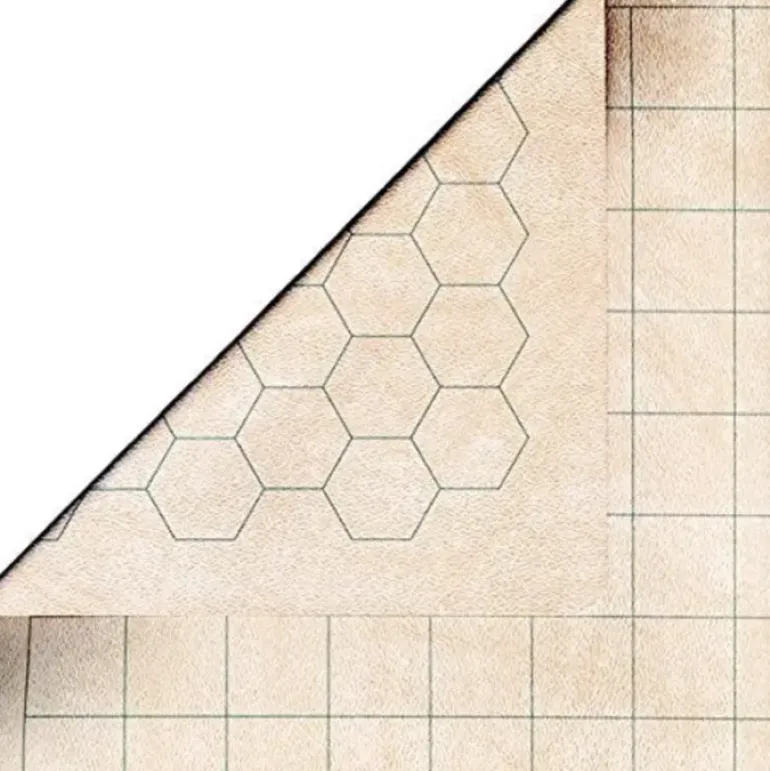 Chessex Battlemat - RPG Reversible Vinyl Mat 26" x 23.5" with 1" Squares/Hexes - Your Source for Gaming Essentials