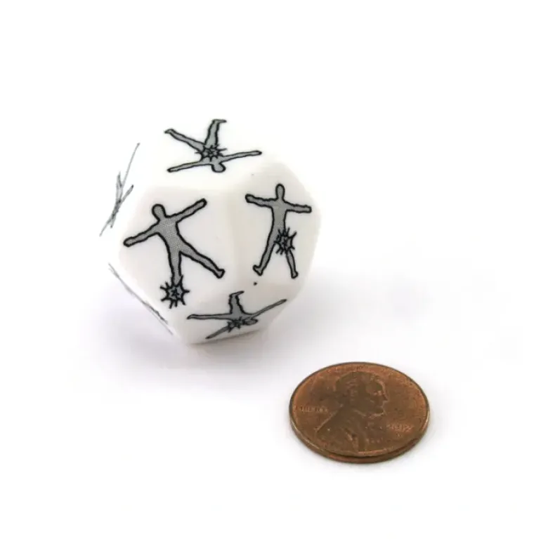 Chessex Custom Engraved Large 30mm D12 RPG Dice - Humanoid Hit Location Dice - Your Source for Gaming Essentials
