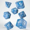 Classic Runic 7 Piece Polyhedral Dice Set - Glacier & White - Your Source for Gaming Essentials