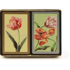 Congress Tulips Jumbo Index Bridge Playing Cards - 2 Deck Set - Your Source for Gaming Essentials