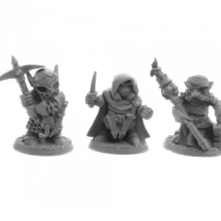 Deep Gnome Adventurers (3) #30063 Reaper Legends: Bones USA Unpainted Plastic Figures - Your Source for Gaming Essentials