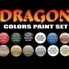 Dragon Colors Paint Set #09917 (12 Bottles) - Your Source for Gaming Essentials