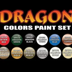 Dragon Colors Paint Set #09917 (12 Bottles) - Your Source for Gaming Essentials