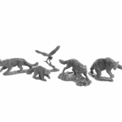 Dungeon Dwellers Animal Companions (5) #07040 Bones USA Unpainted Plastic Minis - Your Source for Gaming Essentials
