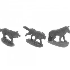 Dungeon Dwellers Wolf Pack (3) #07038 Bones USA Unpainted Plastic Figures - Your Source for Gaming Essentials