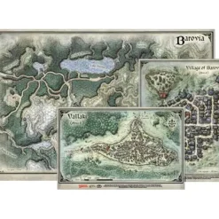 Dungeons and Dragons Curse of Strahd DnD Map Set (3) - Your Source for Gaming Essentials