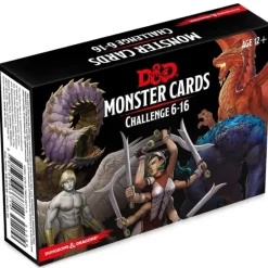 Dungeons and Dragons RPG Monster Cards - 74 Cards with Challenge Rating 6 to 16 - Your Source for Gaming Essentials