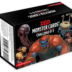 Dungeons and Dragons RPG Monster Cards - 177 Cards with Challenge Rating 0 to 5 - Your Source for Gaming Essentials