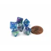 Festive 9mm Mini 8 Sided D8 Dice, 6 Pieces - Waterlily with White Numbers - Your Source for Gaming Essentials