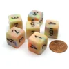 Festive 15mm 6-Sided D6 Numbered Chessex Dice, 6 Pieces - Circus with Black - Your Source for Gaming Essentials