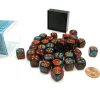 Gemini 12mm D6 Chessex Dice Block (36 Die) - Red-Teal with Gold Pips - Your Source for Gaming Essentials
