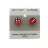 10mm Post Stud Dice Earrings - Transparent Red with White Pips - Your Source for Gaming Essentials
