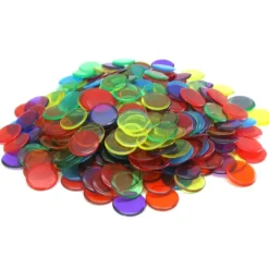 Pack of 300 6 Assorted Colors Extra Thick 3/4" 19mm Sorting Chips - Your Source for Gaming Essentials