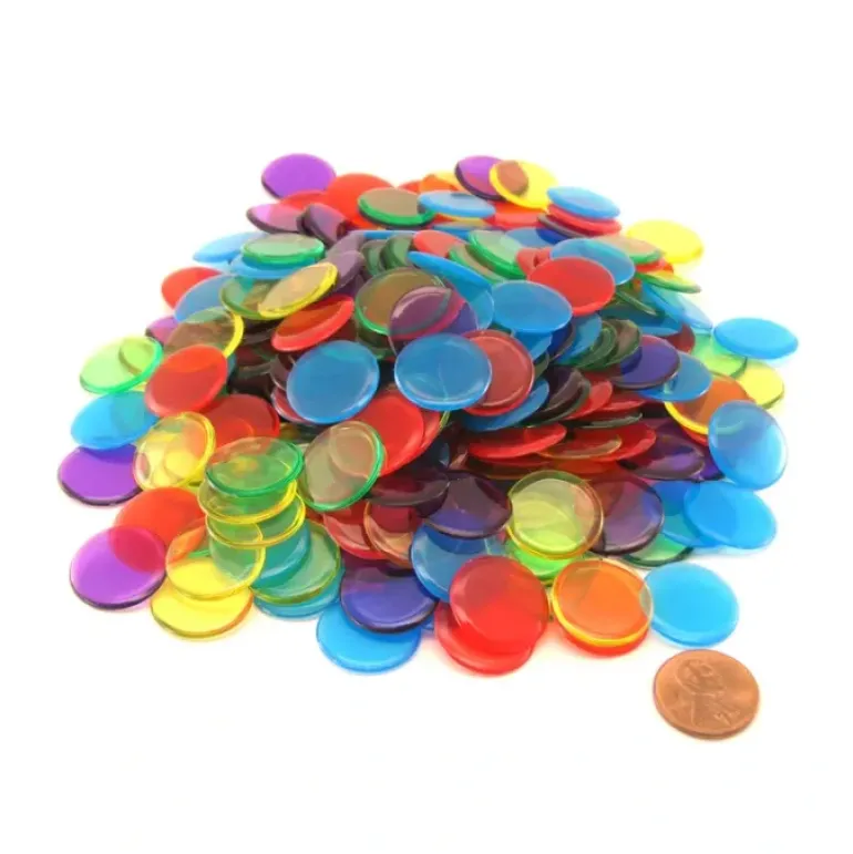 Pack of 250 5 Assorted Colors Extra Thick 3/4" 19mm Sorting Chips - Your Source for Gaming Essentials