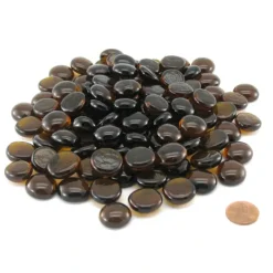 Pack of 100 Life Stone Gaming Glass Stones - Amber - Your Source for Gaming Essentials