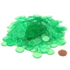 Pack of 250 Transparent Green Extra Thick 3/4" 19mm Sorting Chips - Your Source for Gaming Essentials