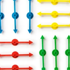 Plastic Board Game Arrow Spinners Pointer, 12-pack - Blue Yellow Green Red - Your Source for Gaming Essentials