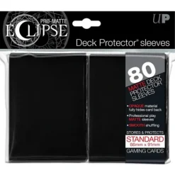 Pro-Matte Eclipse Standard Deck Protector Sleeves: Black (80ct) - Your Source for Gaming Essentials