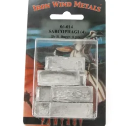 Sarcophagi (4) 2 Empty, 1 Occup, 1 w/ Treasure #06-014 Classic Ral Partha Figure - Your Source for Gaming Essentials