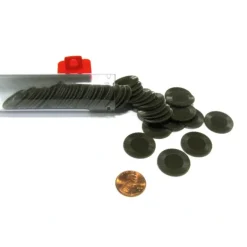 Set of 50 7/8" Easy Stacking Plastic Mini Playing Poker Chips - Brown - Your Source for Gaming Essentials