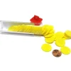 Set of 50 7/8" Easy Stacking Plastic Mini Playing Poker Chips - Yellow - Your Source for Gaming Essentials