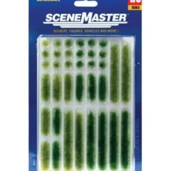 Walthers 949-1103 HO 1/4" 0.6cm Tall Summer Grass Tufts and Strips (Set of 18) - Your Source for Gaming Essentials