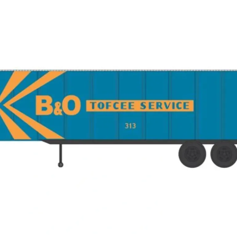 Walthers 949-2357 HO Assembled Baltimore & Ohio 32' Trailer (Set of 2) - Your Source for Gaming Essentials