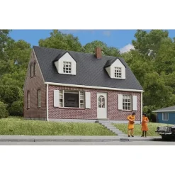 Walthers 933-3774 HO Brick Cape Cod House Kit - Your Source for Gaming Essentials