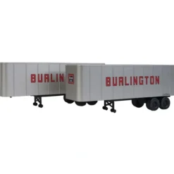 Walthers 949-2358 HO Chicago, Burlington & Qunicy 32'' Trailer 2-Pack - Assemble - Your Source for Gaming Essentials