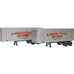 Walthers 949-2354 HO Connecticut Fast Freight 32' Trailer Assembled (Pack of 2) - Your Source for Gaming Essentials