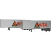 Walthers 949-2302 HO Delta Motor Line Inc. 40' Trailer Assembled (Pack of 2) - Your Source for Gaming Essentials