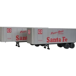 Walthers 949-2356 HO Santa Fe 32' Trailer 2-Pack - Assembled - Your Source for Gaming Essentials
