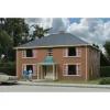 Walthers 933-3781 HO 4-Unit Brick Apartment Building Kit - Your Source for Gaming Essentials