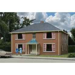 Walthers 933-3781 HO 4-Unit Brick Apartment Building Kit - Your Source for Gaming Essentials