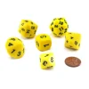 Who Knew Dice Set, 6 Pack of Unique D3, D5, D7, D16, D24, D30 Dice - Yellow - Your Source for Gaming Essentials