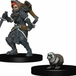 WizKids Wardlings Painted Miniatures: (W2) Girl Rogue & Badger - Your Source for Gaming Essentials